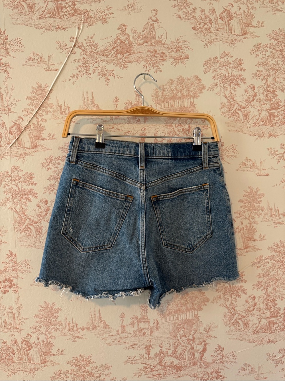 Abercrombie & Fitch Distressed Blue Denim Cutoff Shorts - Picture 2 of 3